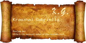 Krasznai Gabriella névjegykártya