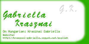 gabriella krasznai business card